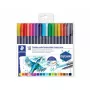 Flomāsters Staedtler 3001 Fine/Extra Bold Daudzkrāsains 18 gab.