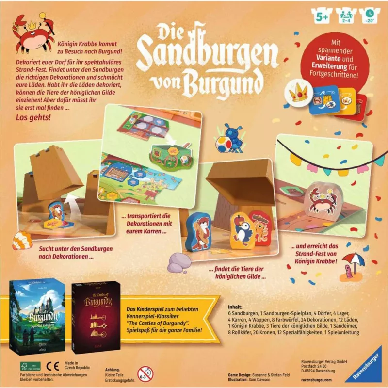 Ravensburger Die Sandburgen von Burgund, galda spēle