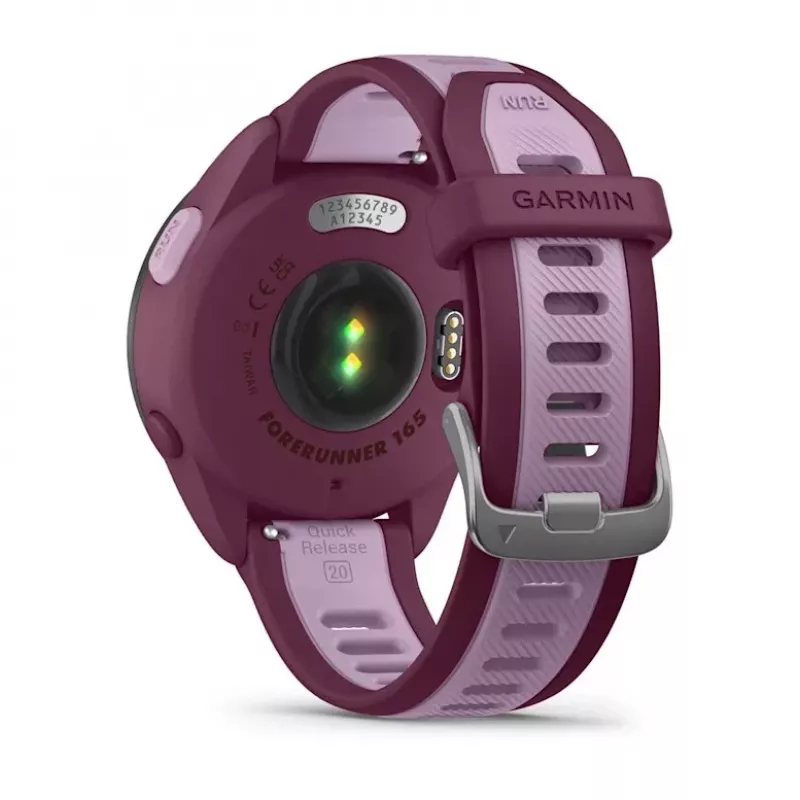 Viedpulkstenis GARMIN Forerunner 165 Music, 43 mm polimēra korpuss, 1,2 collu AMOLED 390x390, GPS/GLONASS/Galileo, 5 ATM, 11 dienu akumulators