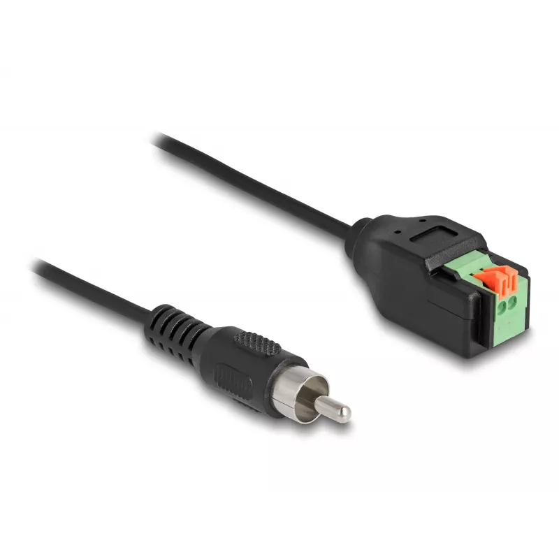 DeLOCK kabelis RCA spraudnis uz spaiļu bloka adapteri ar spiedpogu 15 cm