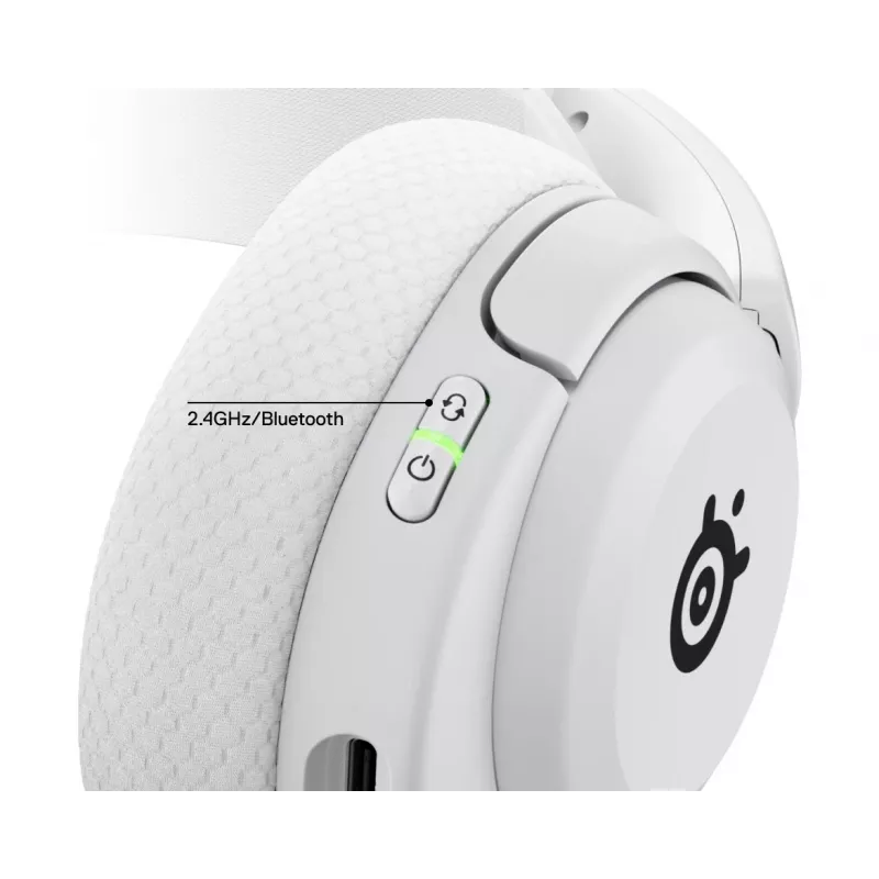 Steelseries Arctis Nova 5P Wireless Headset galvas lentes Gaming USB Type-C Bluetooth balts