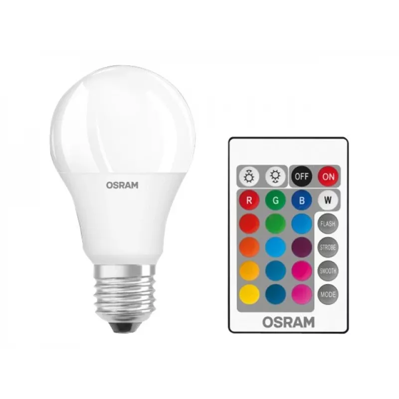 LED Star+ Classic A RGBW FR 60 dimmable 9W/827 E27 spuldze ar tālvadības pulti | 9 W | RGBW