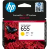 HP 655 dzeltena Oriģināls Ink Advantage Cartridge, dzeltena, 1 gab., 600 lapas