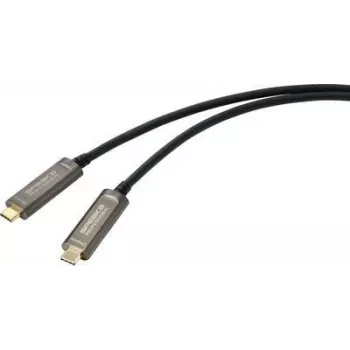 SpeaKa Professional USB-C / DisplayPort savienojuma kabelis 15,00 m SP-9505616 TPE apvalks melns [1x USB-C™ spraudnis - 1x USB-C™ spraudnis] (SP-9505616)