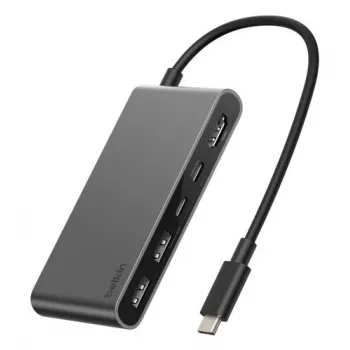 Belkin Connect, USB Type-C, HDMI, USB 2.0 Type-A, USB Type-C, 5000 Mbit/s, 60 Hz, 3840 x 2160 pikseļi, melns