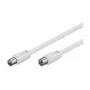 Wentronic Goobay Antenas savienojuma kabelis, 100% ekranēts, balts, 10 m – koaksiālais spraudnis/koaksiālā ligzda (50716)