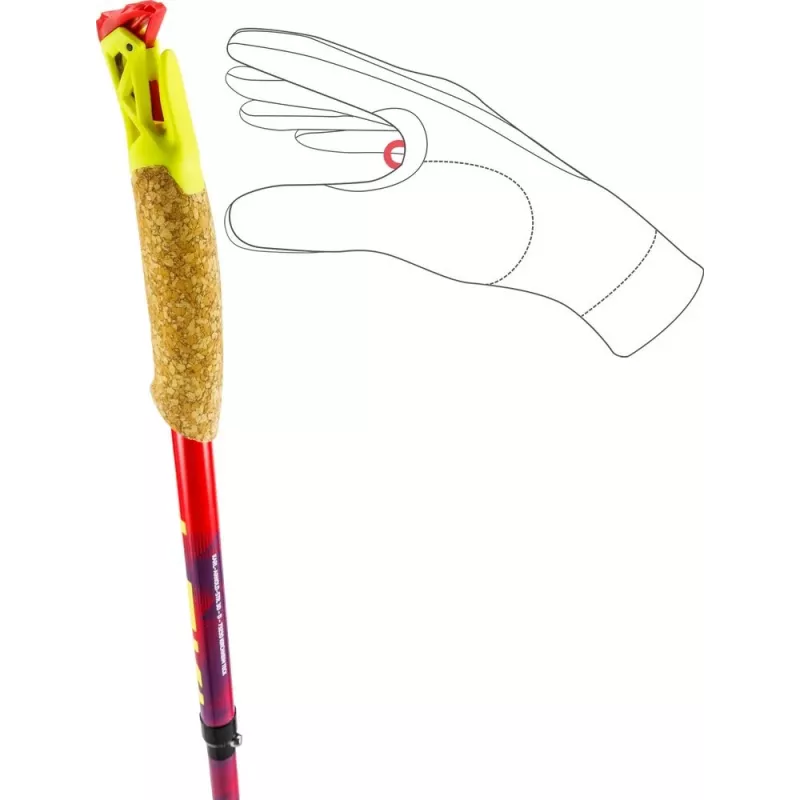Pārgājienu nūjas Leki TRL Ultratrail FX One 115 cm, sarkanas