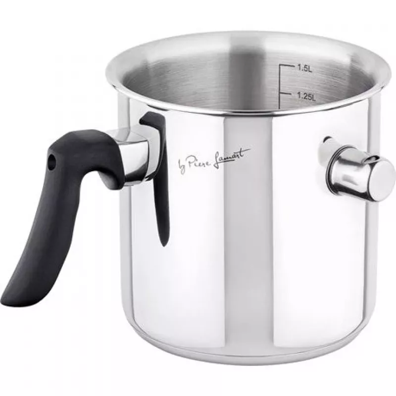 Piena katliņš LAMART LT1068, dubultsienu nerūsējošais tērauds, sendvičpamatne, 1,5 l, svilpe, tilpuma skala