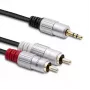 Audio kabelis Qoltec 52341 3m 2xRCA 3.5mm Melns