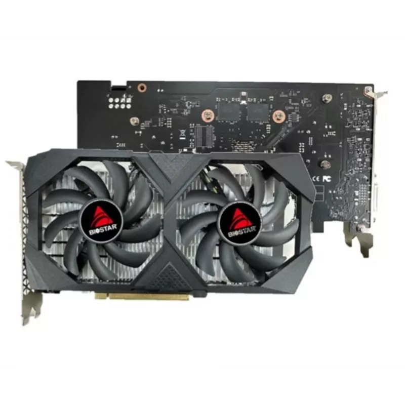 Grafikas karte BIOSTAR GeForce RTX 3050 6GB GDDR6 PCIe 4.0, 2304 CUDA kodoli, 96 bitu, 2x ventilatori, 225×43 mm
