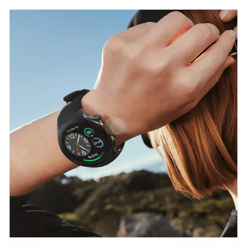 OnePlus Watch 2 - 46 mm - viedpulkstenis ar siksniņu - Fluoroelastomer - Plaukstas izmērs: 140-210 mm - Displejs 3,63 cm (1,43)