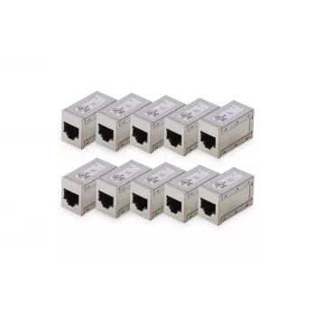 Digitus CAT 6 modulārie savienotāji, ekranēti, 10 gab., RJ-45 zelta kontakti