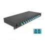 Optisko šķiedru salaiduma kaste DeLOCK 67004 melns metāls 482x220x44mm