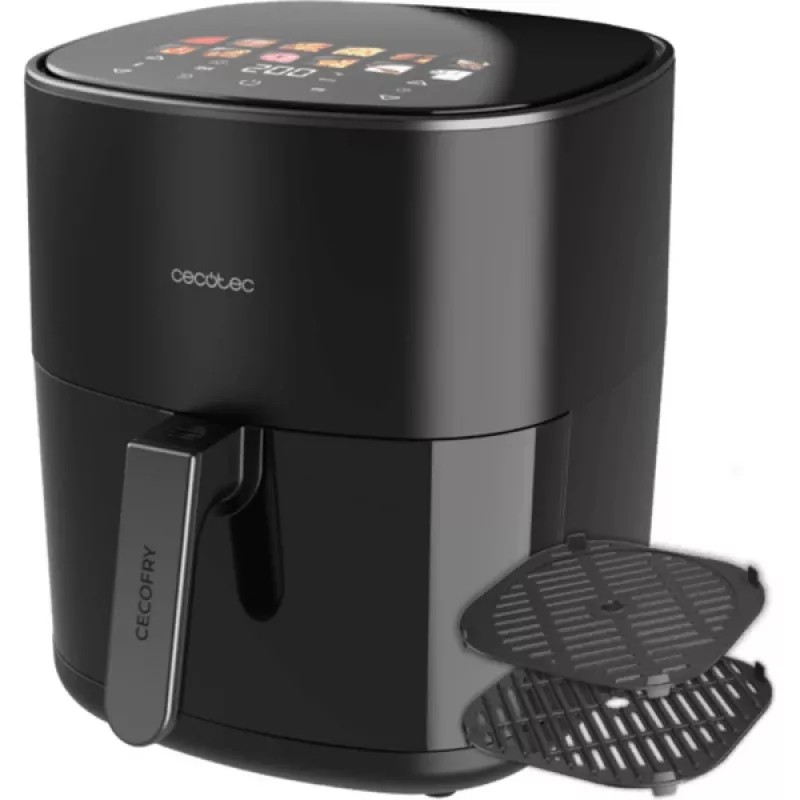 Karstā gaisa fritieris Cecotec Cecofry&Grill Duoheat 6500, 6,5 L, 2200 W, skārienjūtīgs LCD, melns