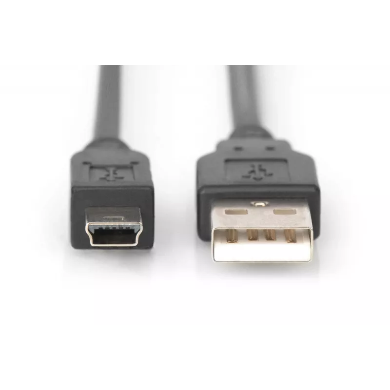 ASM AK-300108-018-S ASSMANN kabelis USB 2.0 HighSpeed CanonTip USB A/miniUSB B (5 kontaktu) spraudnis 1,8 m