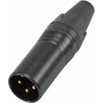 XLR 3-pin connector Omnitronic IP rated model 30208435, vīrišķā/sievišķā audio kabeļa savienotājs