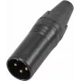 XLR 3-pin connector Omnitronic IP rated model 30208435, vīrišķā/sievišķā audio kabeļa savienotājs