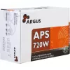 INTER TECH Argus APS-720W - Barošanas bloki (115-230 V, 20+4 kontaktu ATX, 47-63 Hz, 12V1,+12V2,+3.3V,+5V,+5Vsb,12V, aktīvs, ATX, melns)