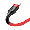 USB 2.0 A uz USB-C vads Baseus CATKLF-B09 1 m QC3.0 neilona pīta sarkana, ātra uzlāde un datu sinhronizācija