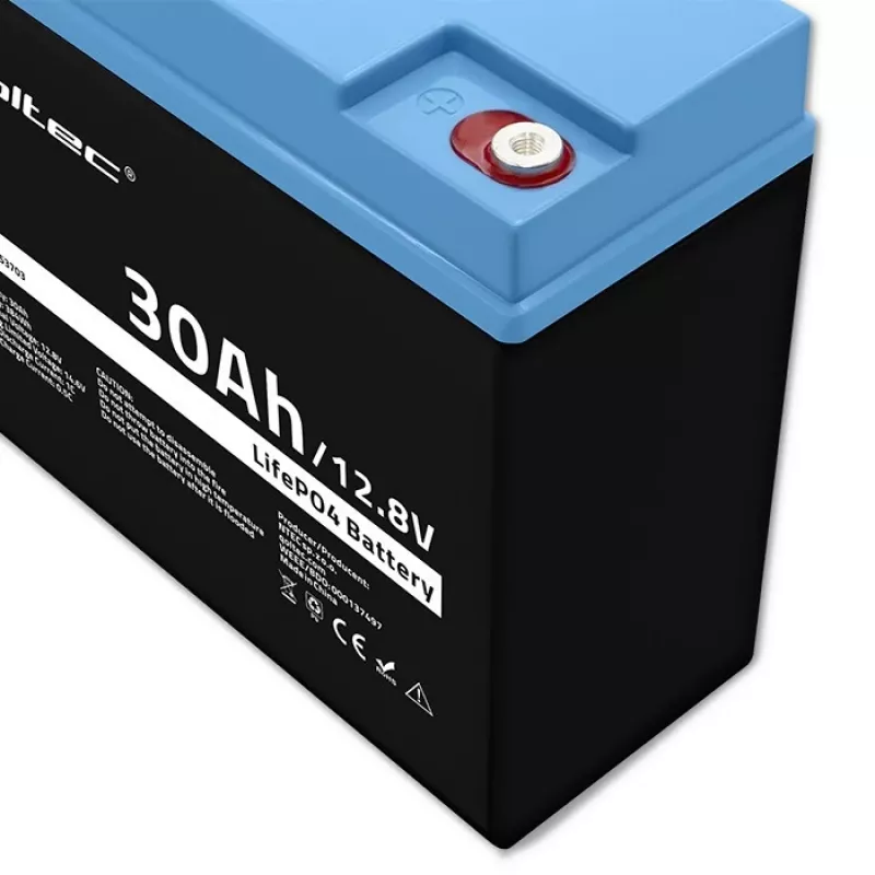 Uzlādējama LiFePO4 baterija QOLTEC 12.8V 30Ah 384Wh ar BMS