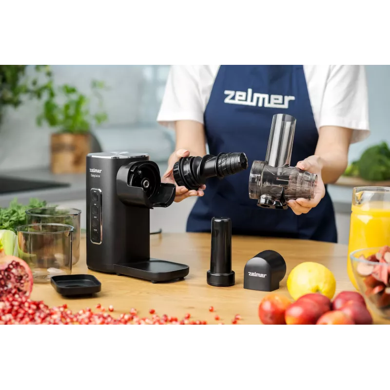 Sulu spiede ZELMER ZJP3900 EasyJuice 700W 1.5L centrbēdzes sulu spiede ar 700 W motoru un 1,5 l mīkstuma tvertni