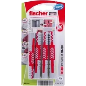 Fischer DuoPower 10 x 80 K NV sienas dībelis 80 mm 537652 1 komplekts (537652)