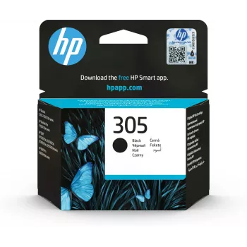 HP 305 Melna oriģinālā tintes kasetne, melna, 1 gab., 120 lapas