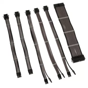 Kabeļu pagarinātāju komplekts Kolink Core Adept — pīts PET apvalks, 6 gabalu komplekts, 20+4 kontaktu, 8 kontaktu, 4+4 kontaktu, 3×6+2 kontaktu (300–350 mm)