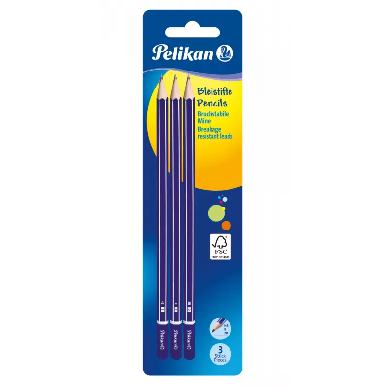 Grafīta zīmuļi Pelikan 807418 Multi 3 gab.