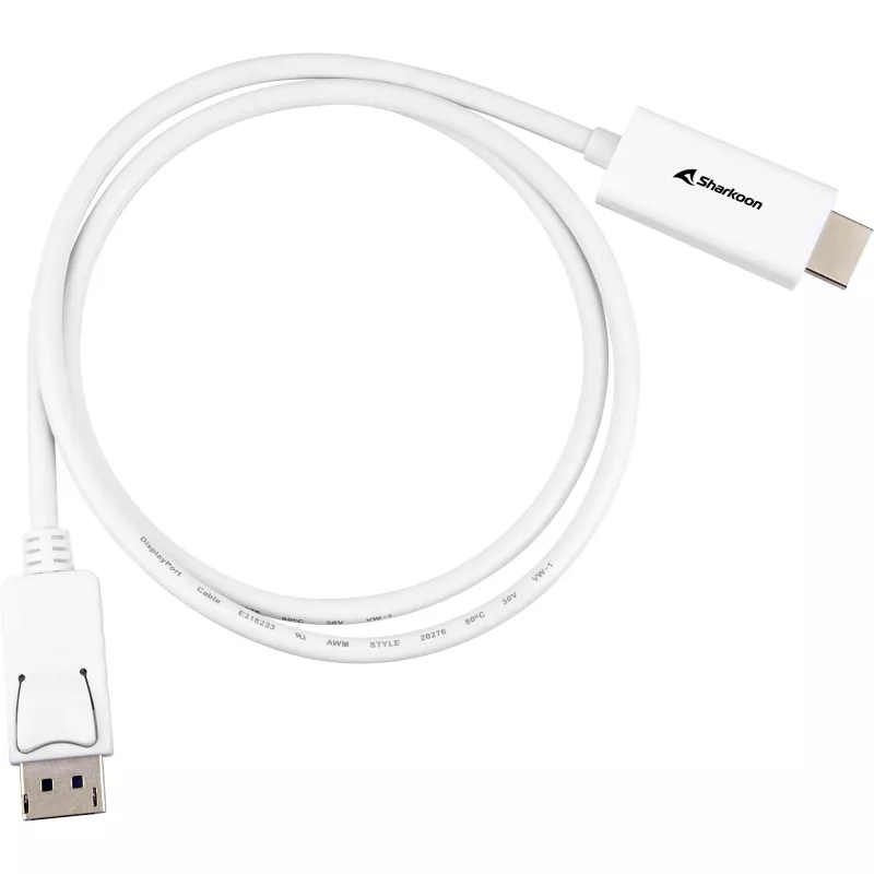 DisplayPort 1.2 adaptera kabelis Sharkoon 4K, 1 m garš