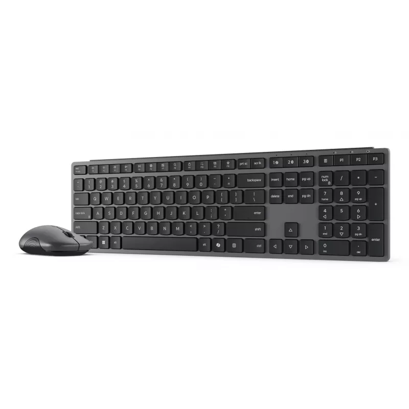 Bezvadu tastatūras un peles komplekts Lenovo 700 Modern Multi-Device — ASV angļu izkārtojums, Bluetooth, Luna pelēka