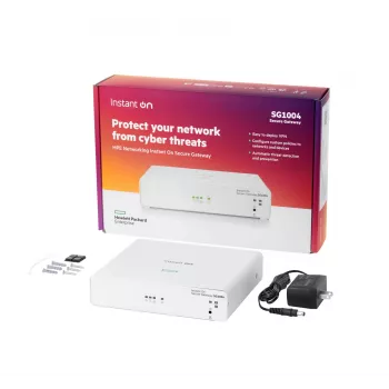 Slēdzis tīkla Instant On Secure Gateway 4-portu Gigabit SG1004 S0G33A