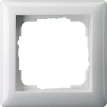 Sienas plāksne Gira Standard 55 Balta — bez skrūvēm, termoplastmasa, 80,7×80,7 mm, 11,4 mm biezums