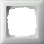 Sienas plāksne Gira Standard 55 Balta — bez skrūvēm, termoplastmasa, 80,7×80,7 mm, 11,4 mm biezums