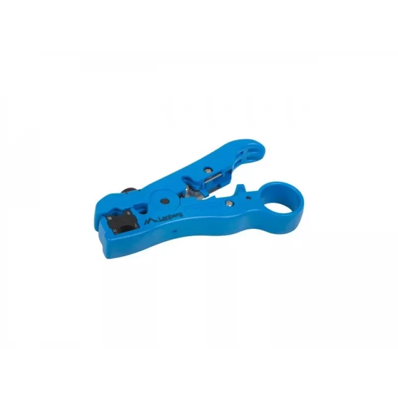 Kabeļu noņēmējs LANBERG NT-0102, plastmasas rokturis, aizsargizolācija, maināmi asmeņi, zils