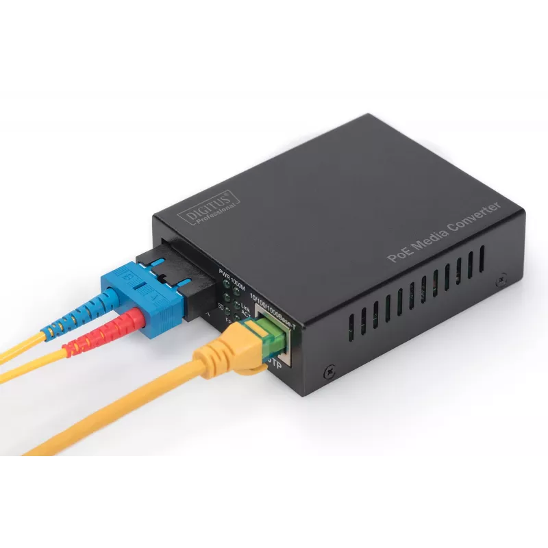 Digitus Gigabit PoE multivides pārveidotājs, RJ45 / SC, MM, PSE