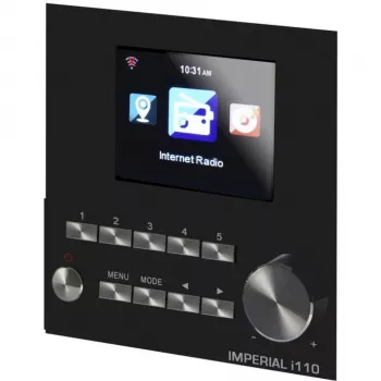 DABMAN i110 WLAN interneta radio + multivides atskaņotāja funkcija. Koka