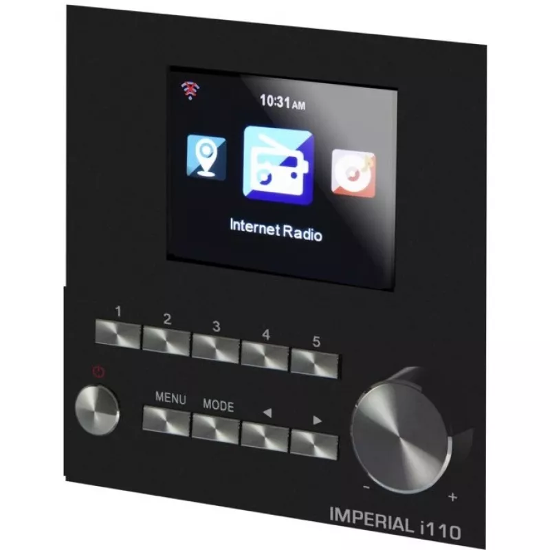 DABMAN i110 WLAN interneta radio + multivides atskaņotāja funkcija. Koka