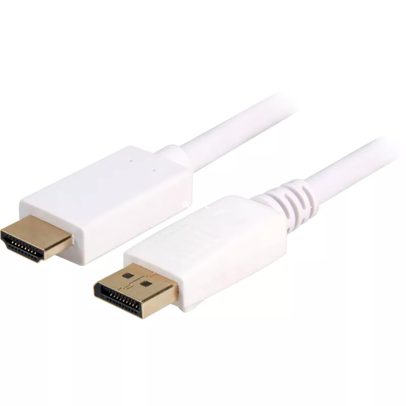 Sharkoon adaptera kabelis DisplayPort 1.2 > HDMI 4K balts 3 metri