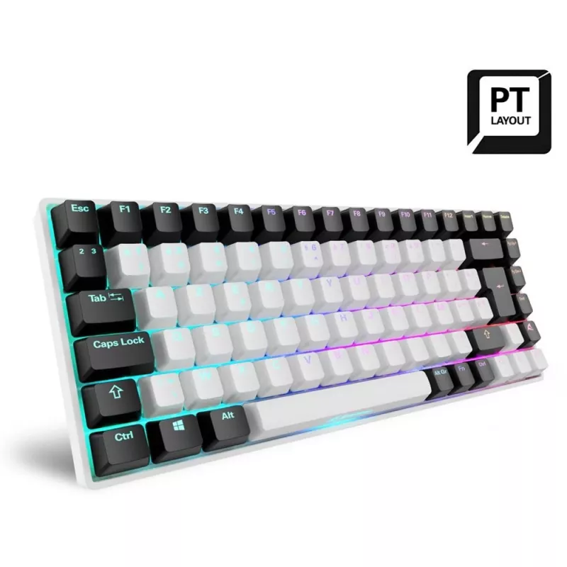 Sharkoon SKILLER SGK50 S3 Tastatūra Gaming USB QWERTY Portugāļu Balta