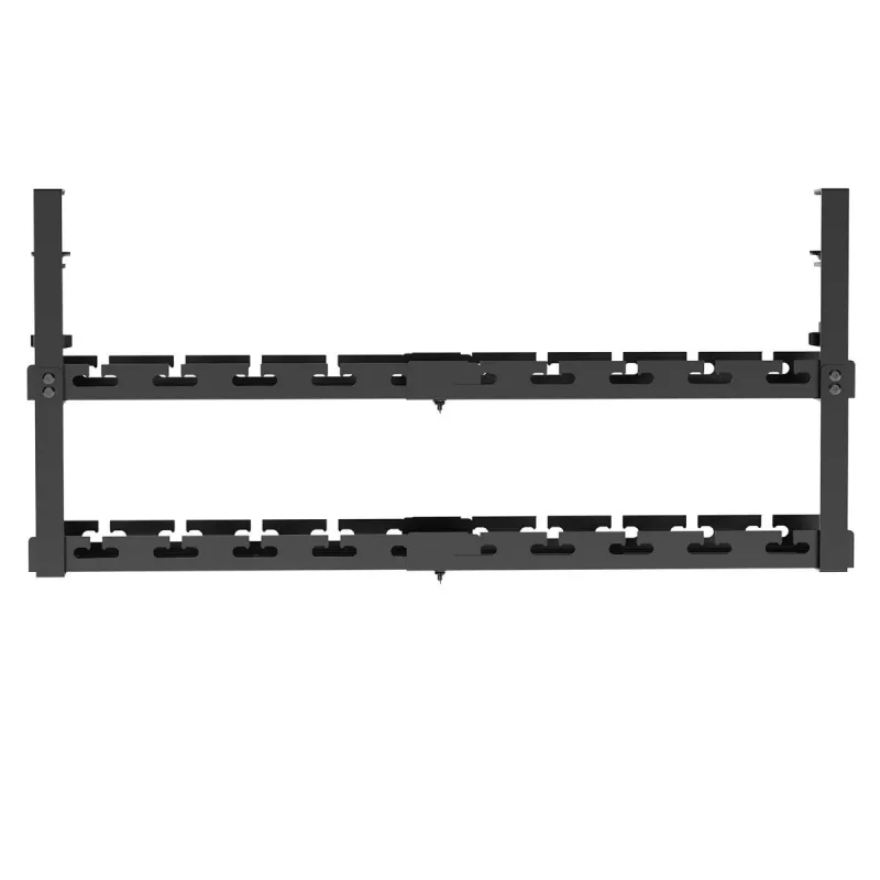 Galda kabeļu organizators MACLEAN MC-102 — 2 līmeņu paplāte zem galda, maks. slodze 5 kg, maks. garums 728 mm, melns