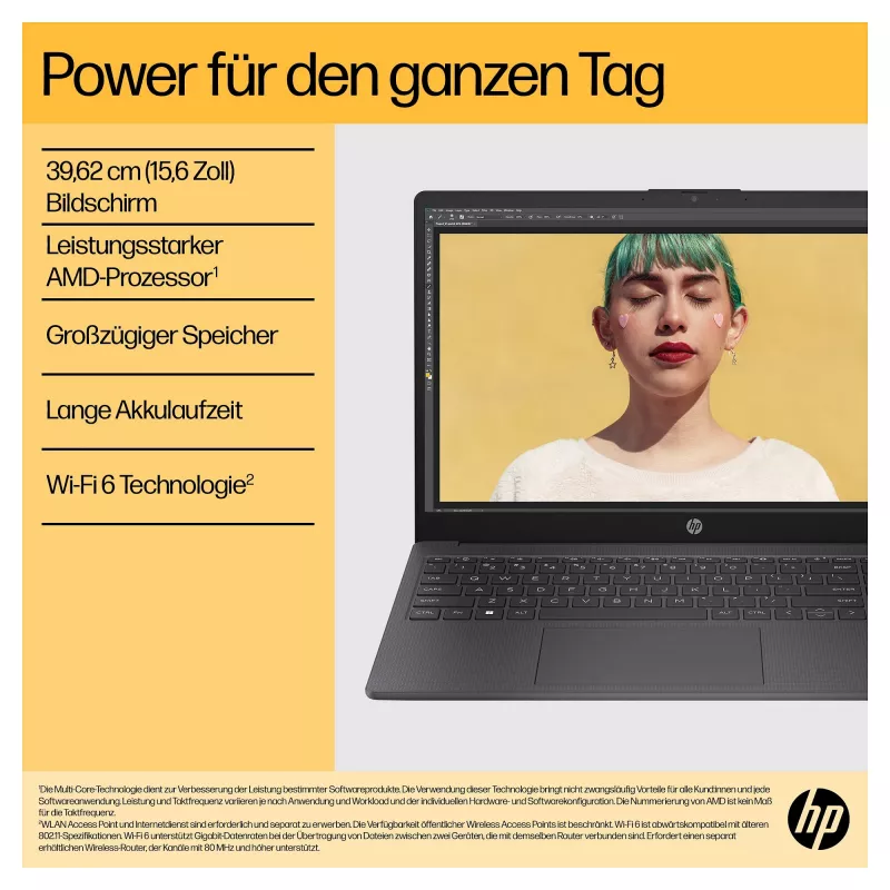 HP 15-fc0676ng 39,6 cm (15,6 inch) klēpjdators - Ryzen 7 - 16 GB RAM - 1 TB SSD - Sudraba (C94P3EA#ABD)
