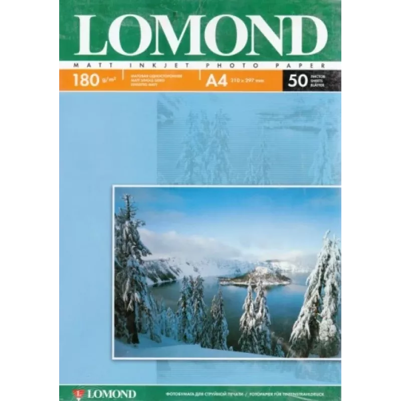Lomond Photo Inkjet Paper Matte 180 g/m2 A4, 50 loksnes