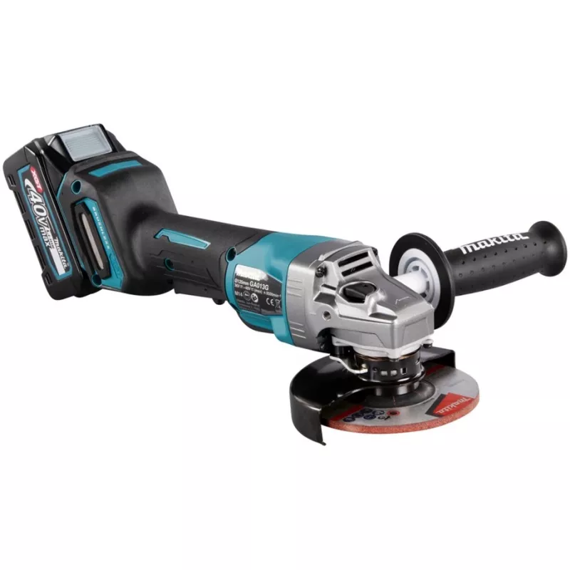 Makita GA013GM201 - Leņķa slīpmašīna - Bezvada - 125 mm - 2 baterijas, lādētājs iekļauts - 40 V (GA013GM201)