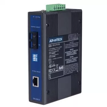 Multivides pārveidotājs ADVANTECH EKI-2541S-AE — Ethernet 10/100 Mbps uz vienmoda optisko šķiedru, 1 optiskais ports