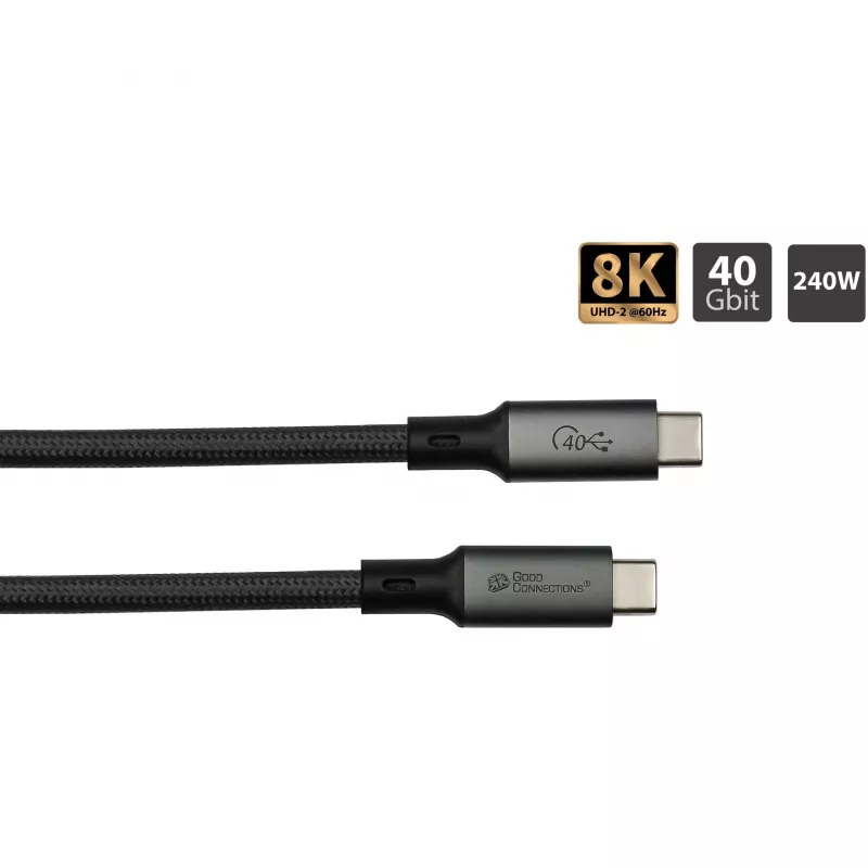 Goodconnections 2404-MT015S USB kabelis, melns