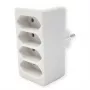 Pagarinātāja kontaktligzdu bloks Bachmann 921.273 – 4× Euro ligzdas, balts PVC
