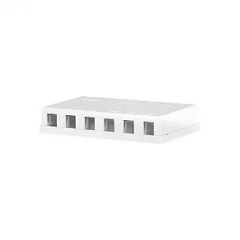 EFB-Elektronik Keystone savienojumu kārba, 6 porti, virsmas montāža, tīri balta, bez moduļiem Ražotājs: EFB Elektronik (EC020400006)