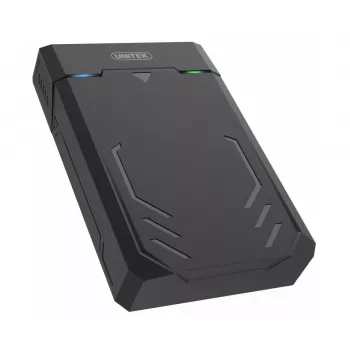 HDD/SSD korpuss Unitek Y-3035 — 2,5/3,5 collu SATA, USB 3.2 Gen 1 (USB Type-B), 6 Gbit/s, melns, maiņstrāvas adapteris