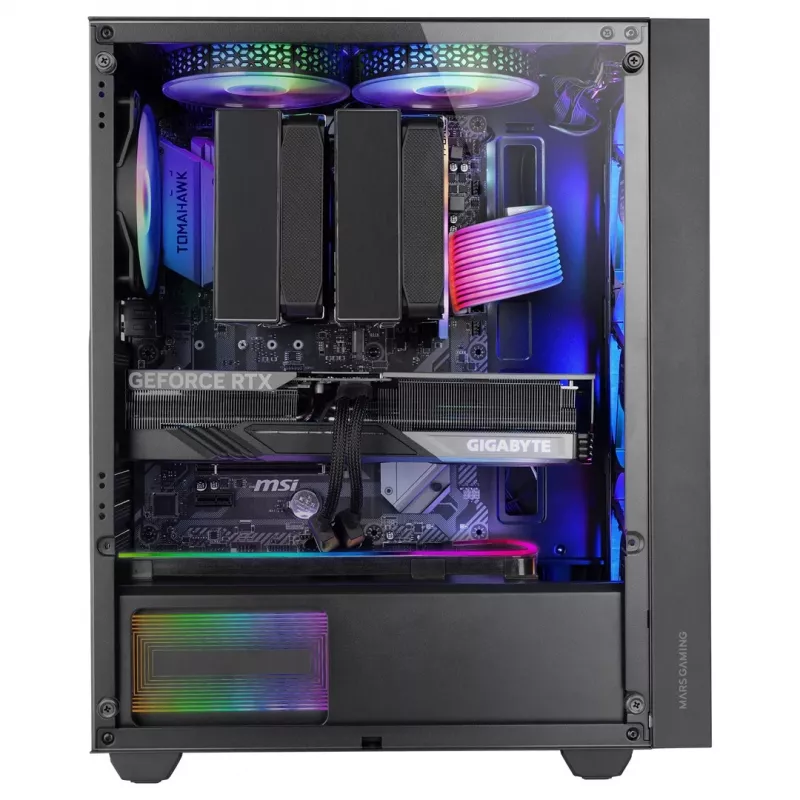 Mars Gaming MC-AIR datora korpuss Midi Tower melns